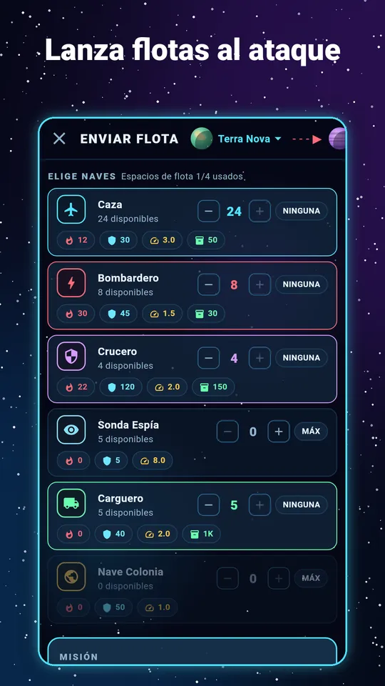 Pocket Galaxy – Lanza flotas y ataca